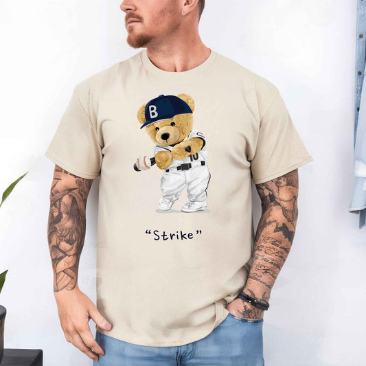 Tricou barbat din bumbac 100% cu Ursuleti STRIKE