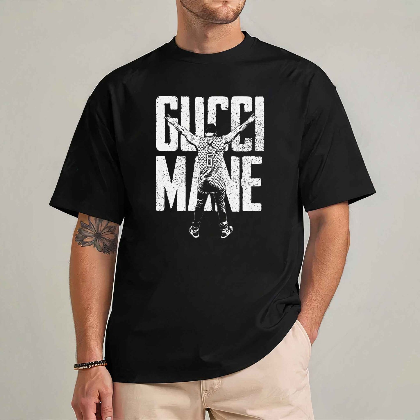 Tricou barbat din bumbac 100% Minimalist GUCCI MANE