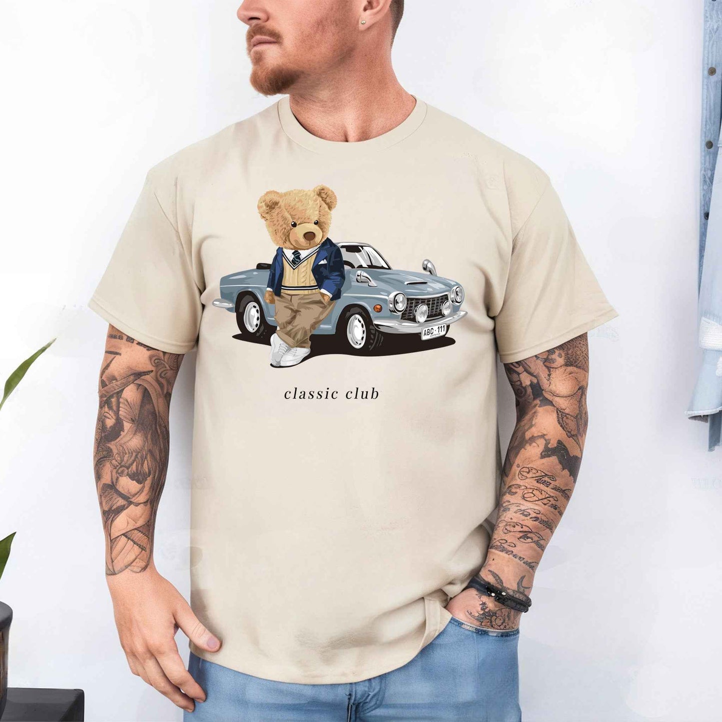 Tricou barbat din bumbac 100% cu Ursuleti CLASSIC CLUB