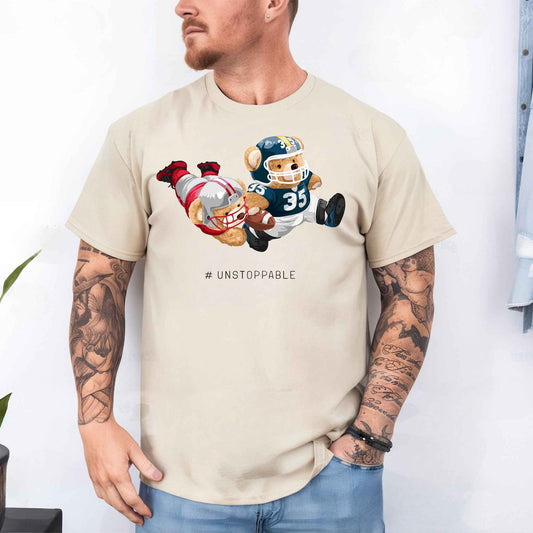 Tricou barbat din bumbac 100% cu Ursuleti #UNSTOPPABLE