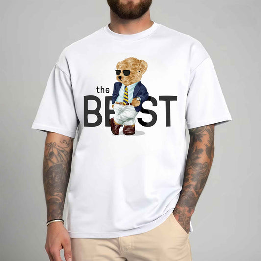 Tricou barbat din bumbac 100% cu Ursuleti THE BEST