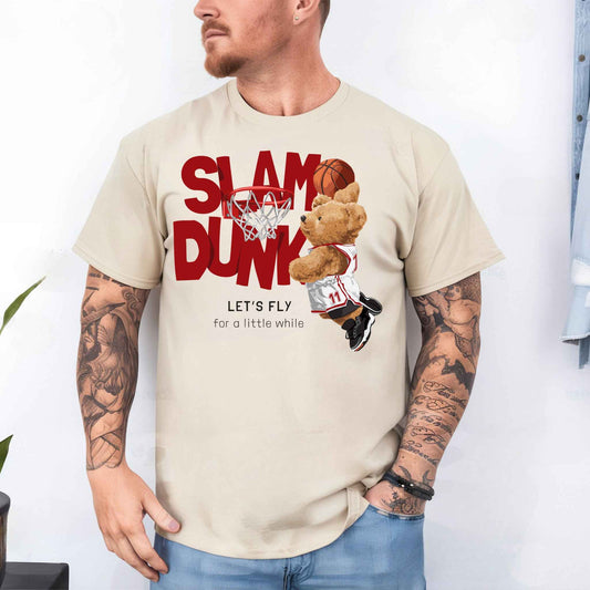 Tricou barbat din bumbac 100% cu Ursuleti LET'S FLY