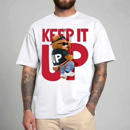 Tricou barbat din bumbac 100% cu Ursuleti KEEP IT UP