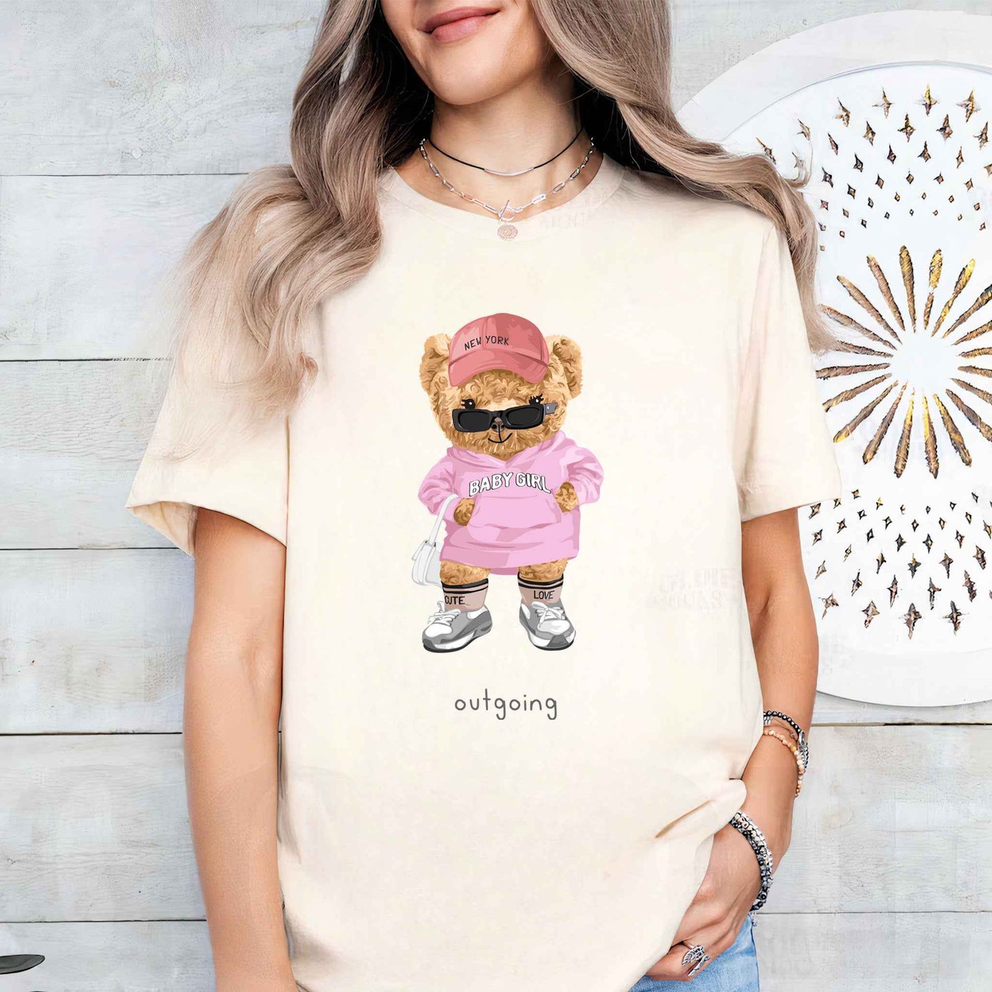 Tricou dama din bumbac 100% Cu Ursuleti BABY GIRL