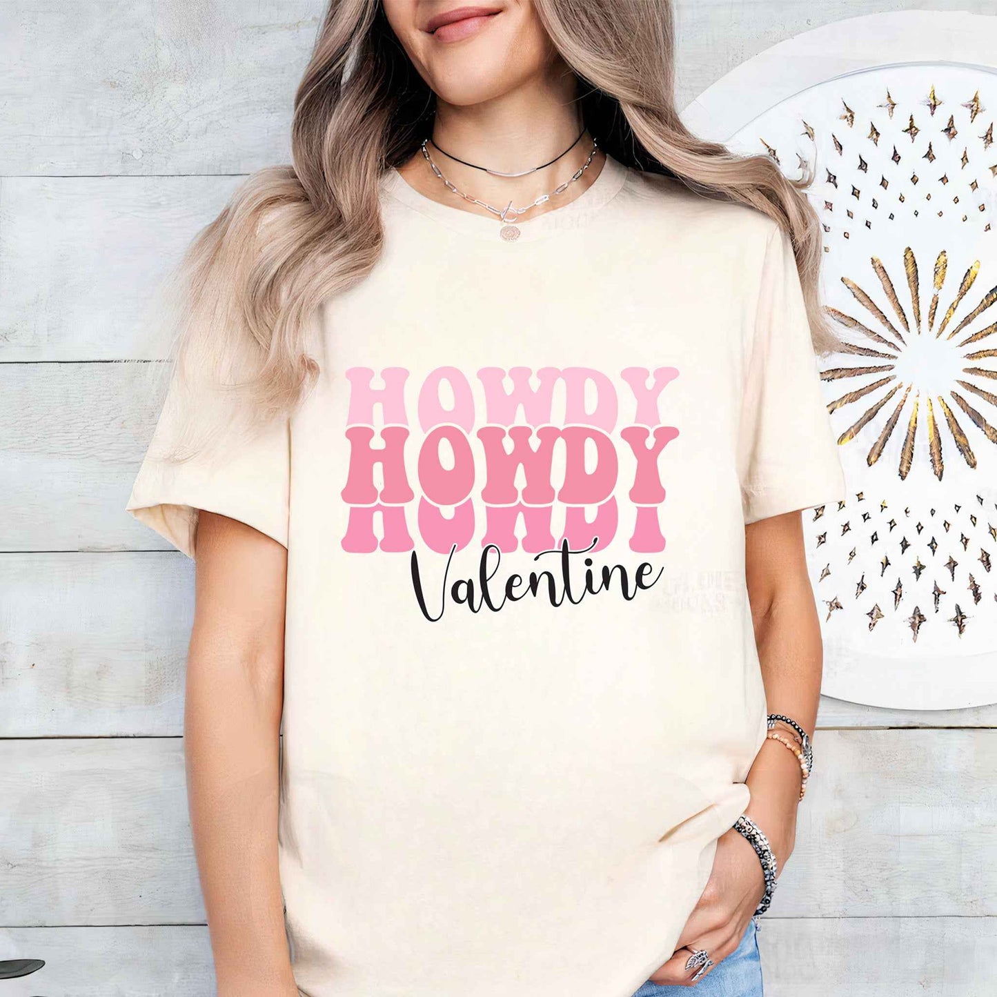 Tricou dama din bumbac 100% cu mesaje si citate vibrante HOWDY VALENTINE