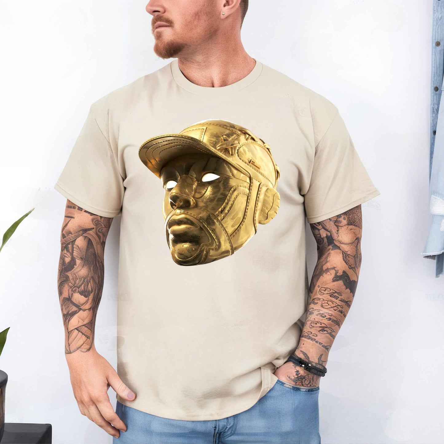 Tricou barbat din bumbac 100% Vibrant GOLD