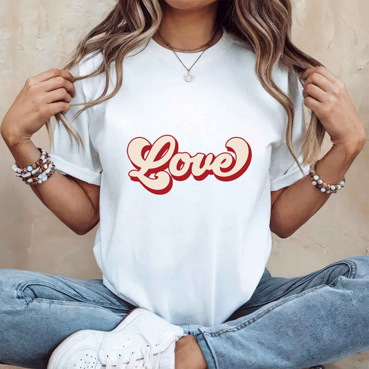 Tricou dama din bumbac 100% Vibrant LOVE