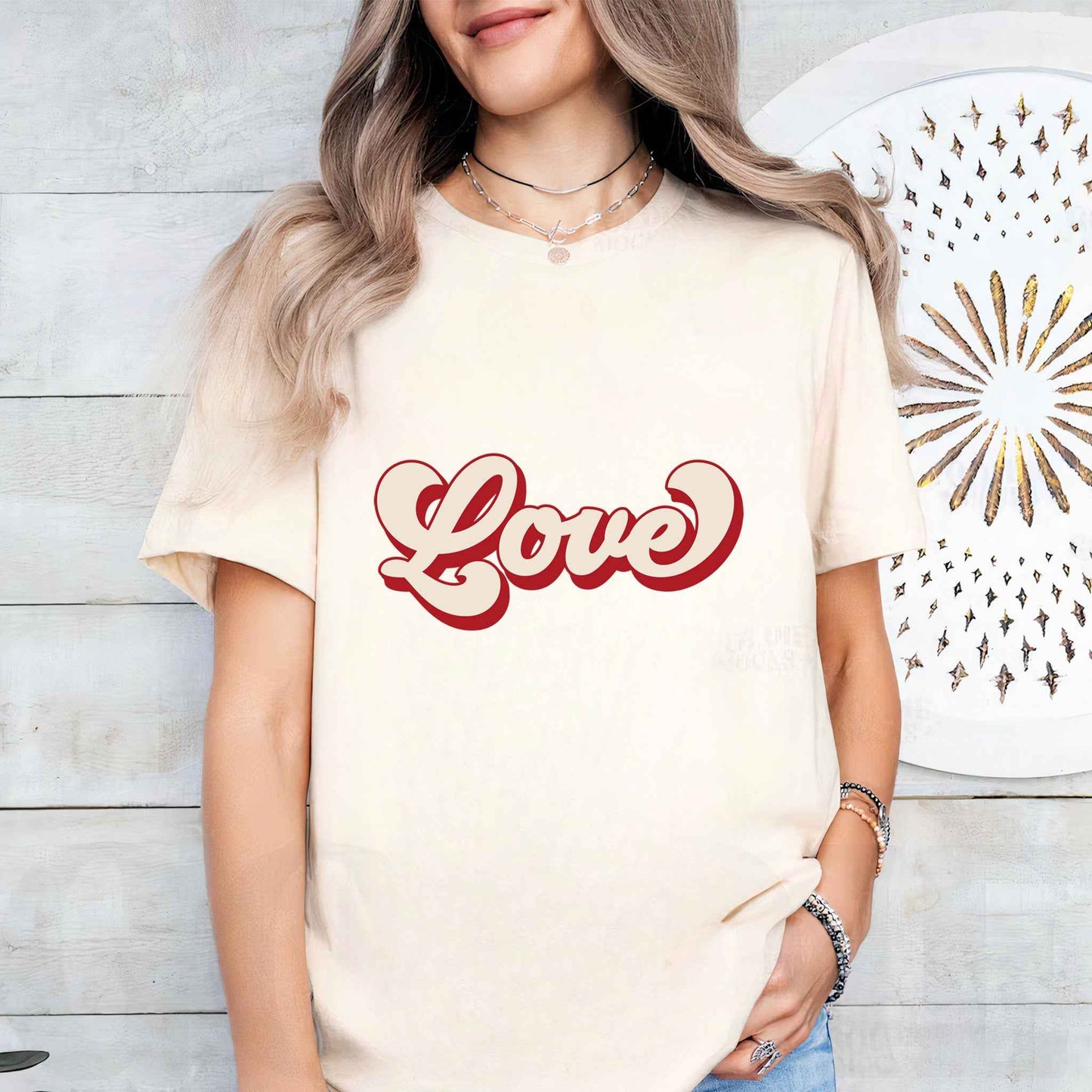 Tricou dama din bumbac 100% Vibrant LOVE