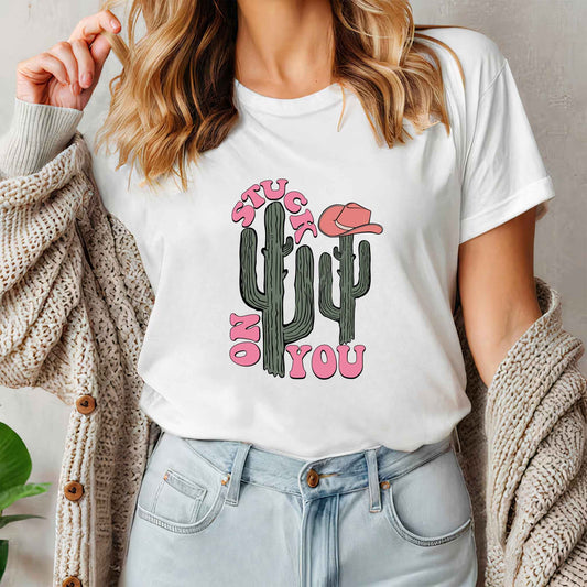 Tricou dama din bumbac 100% Vibrant STUCK ON YOU