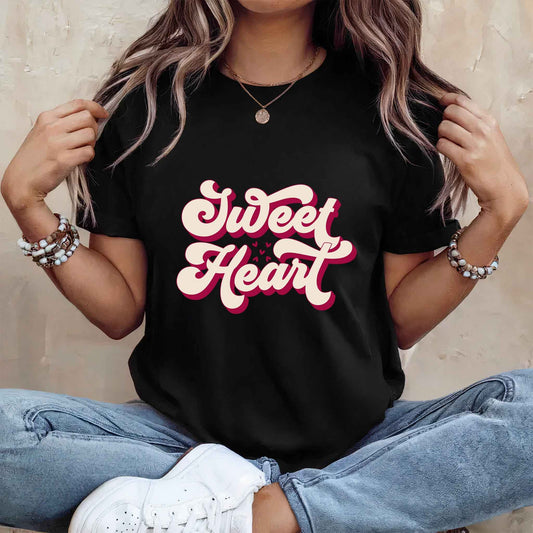 Tricou dama din bumbac 100% Vibrant SWEET HEART