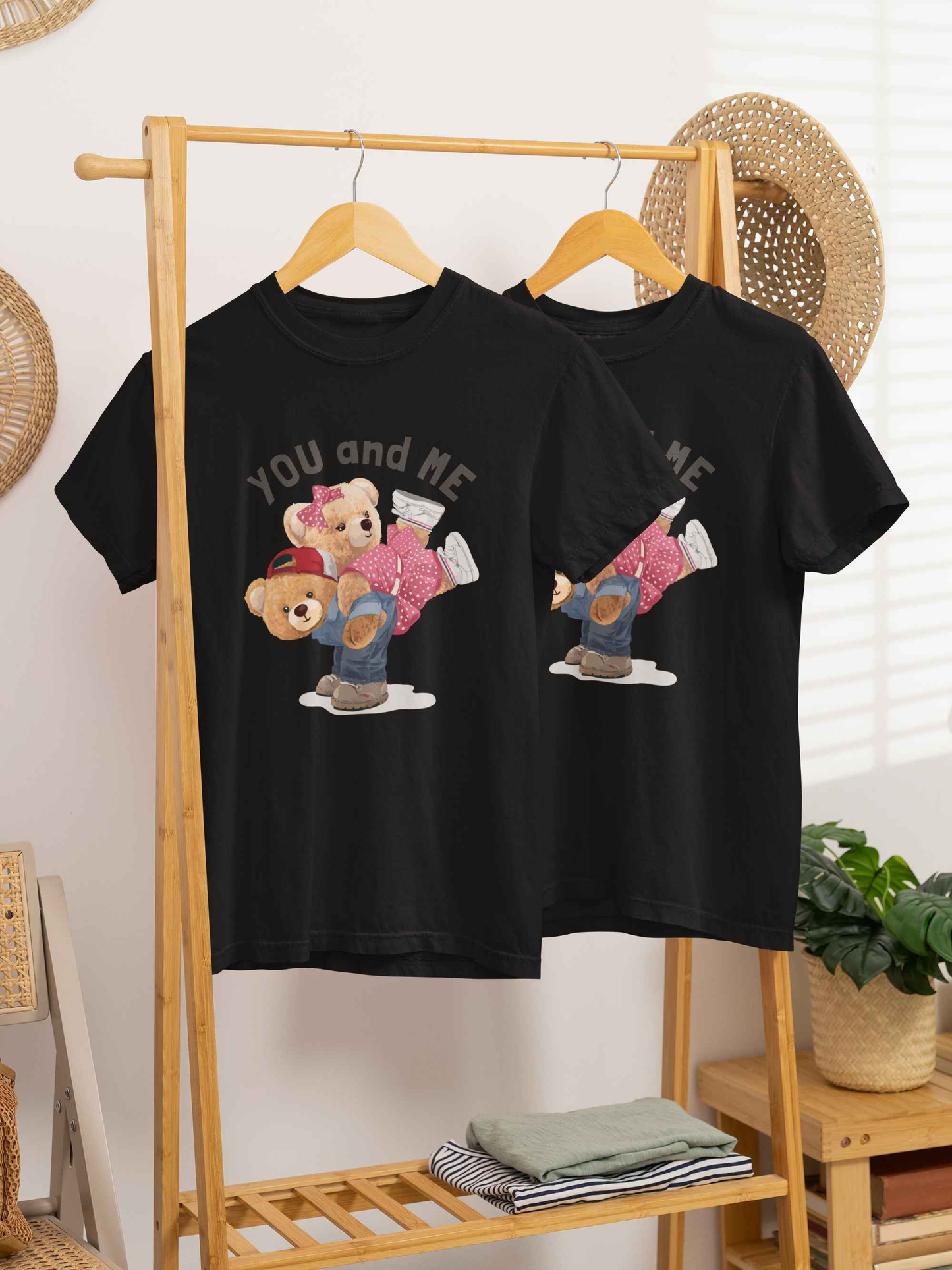 Tricouri de Cuplu Oversized din bumbac 100% YOU AND ME
