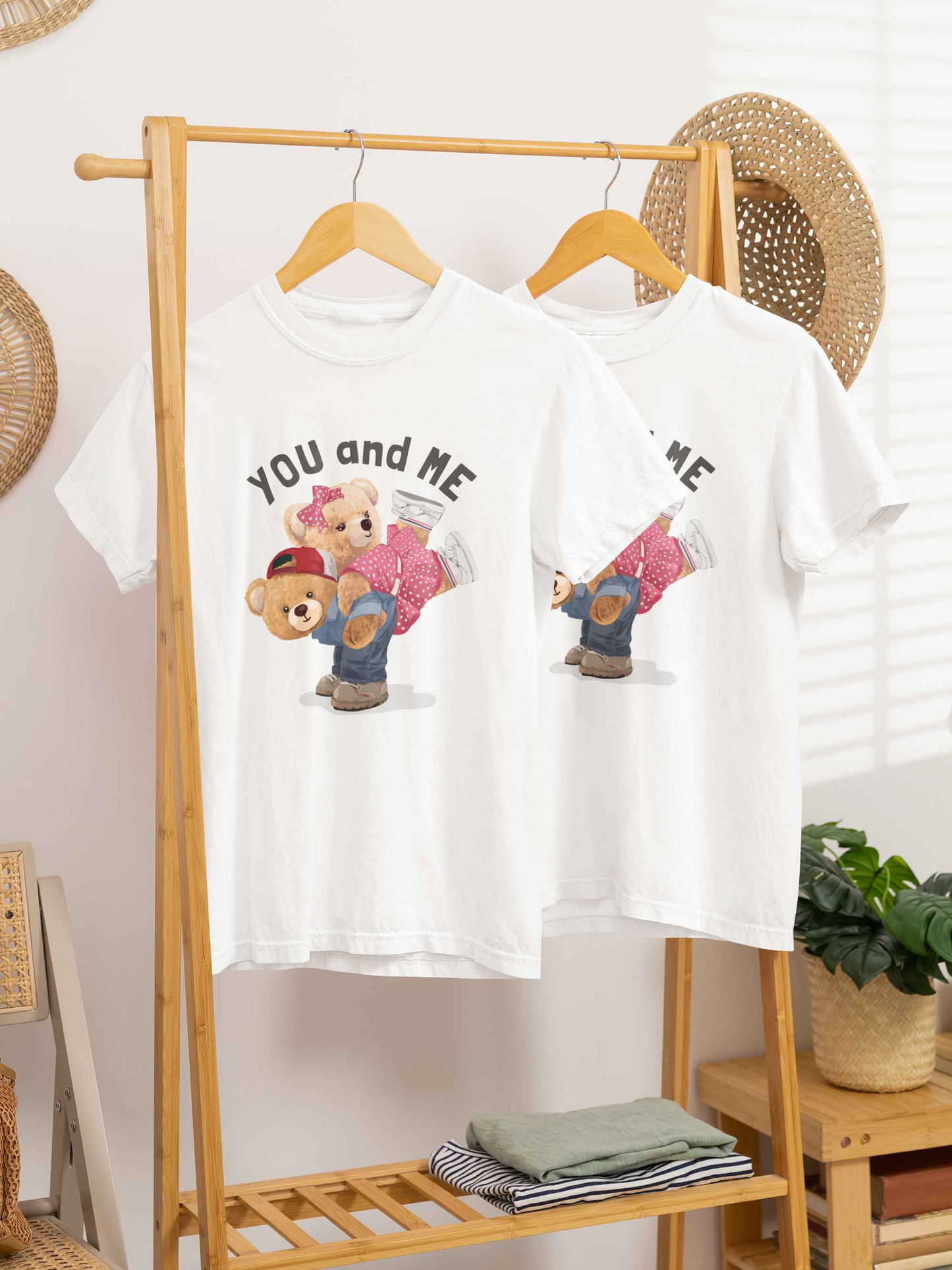 Tricouri de Cuplu Oversized din bumbac 100% YOU AND ME