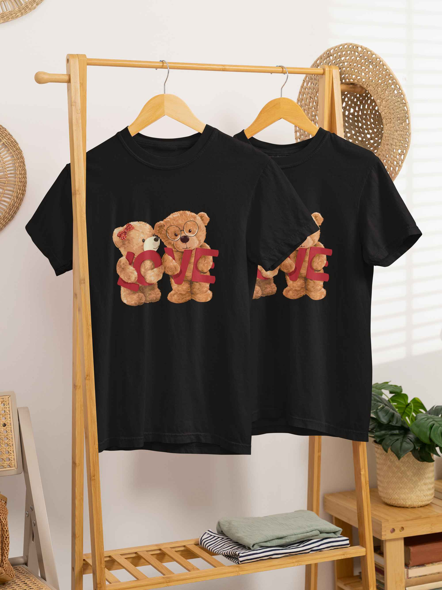 Tricouri de Cuplu Oversized din bumbac 100% LOVE COUPLE