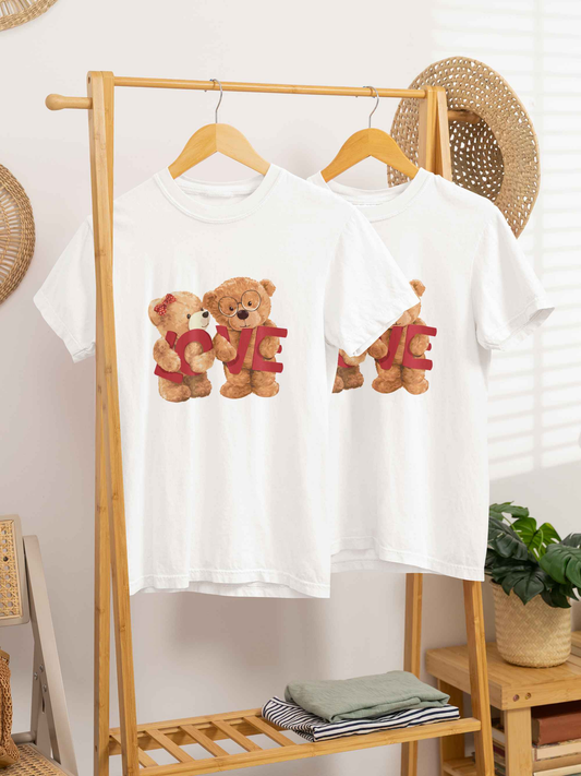 Tricouri de Cuplu Oversized din bumbac 100% LOVE COUPLE