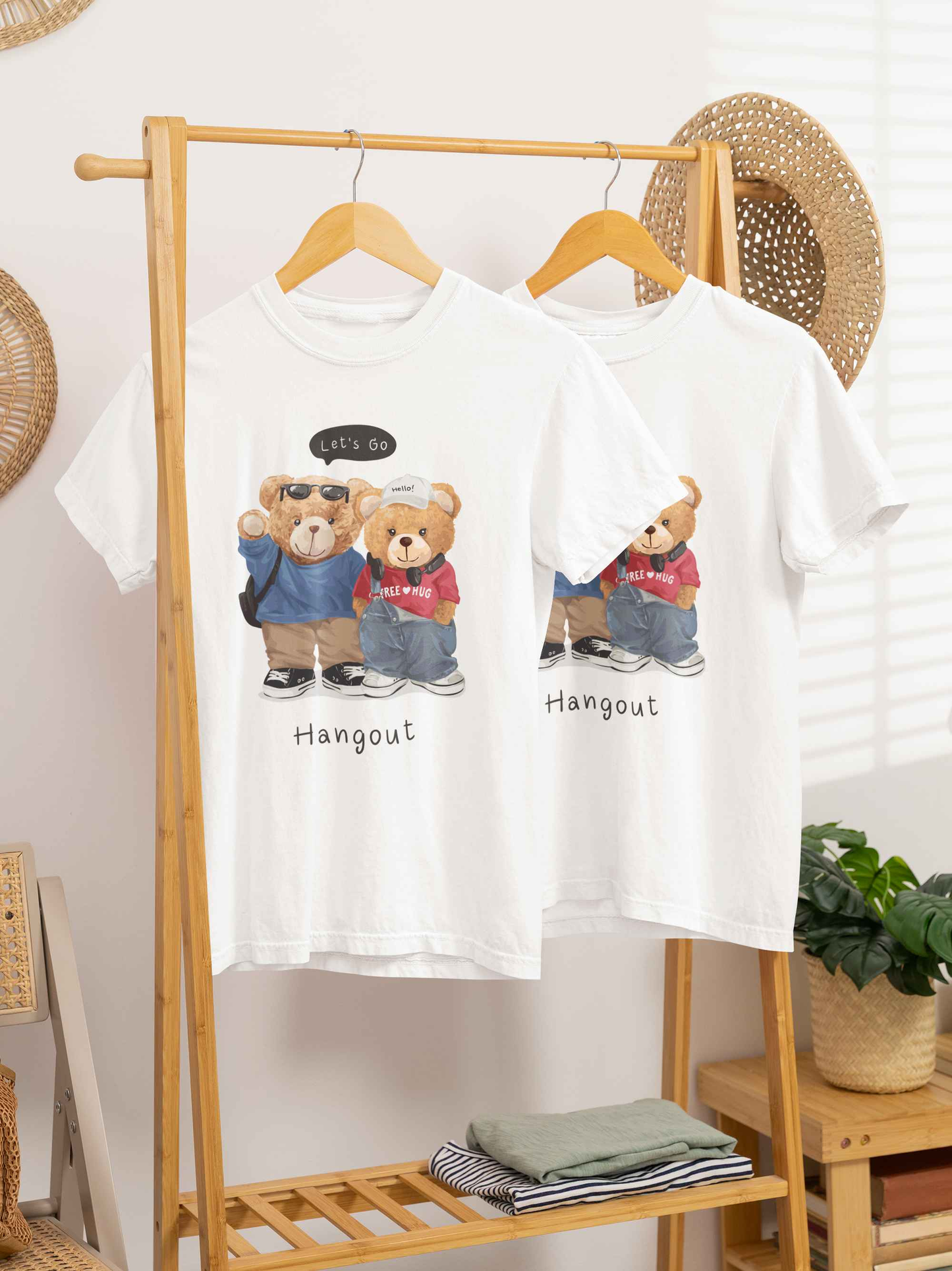 Tricouri de Cuplu Oversized din bumbac 100% HANGOUT