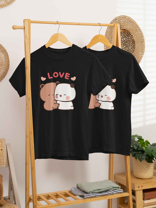 Tricouri de Cuplu Oversized din bumbac 100% BUBU AND DUDU LOVE