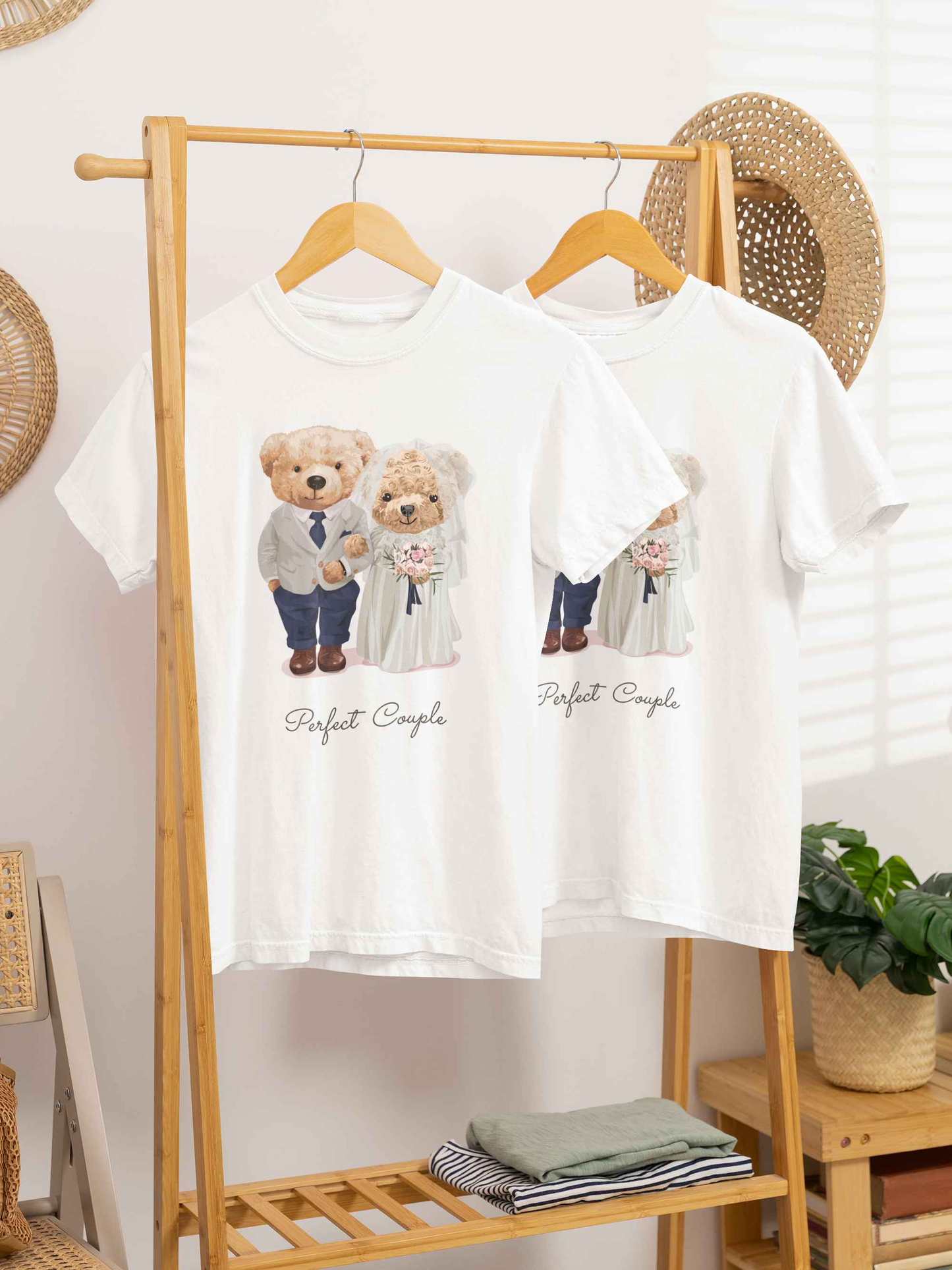 Tricouri de Cuplu Oversized din bumbac 100% PERFECT COUPLE