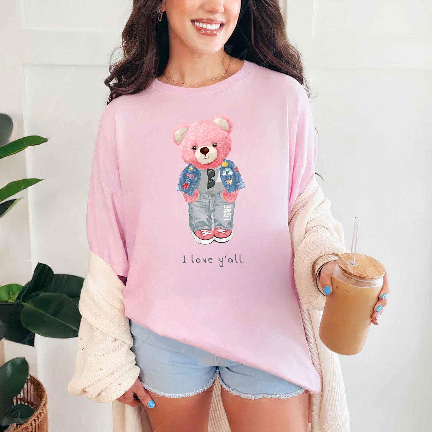 Tricou dama din bumbac 100% Cu Ursuleti LOVE EVERYONE