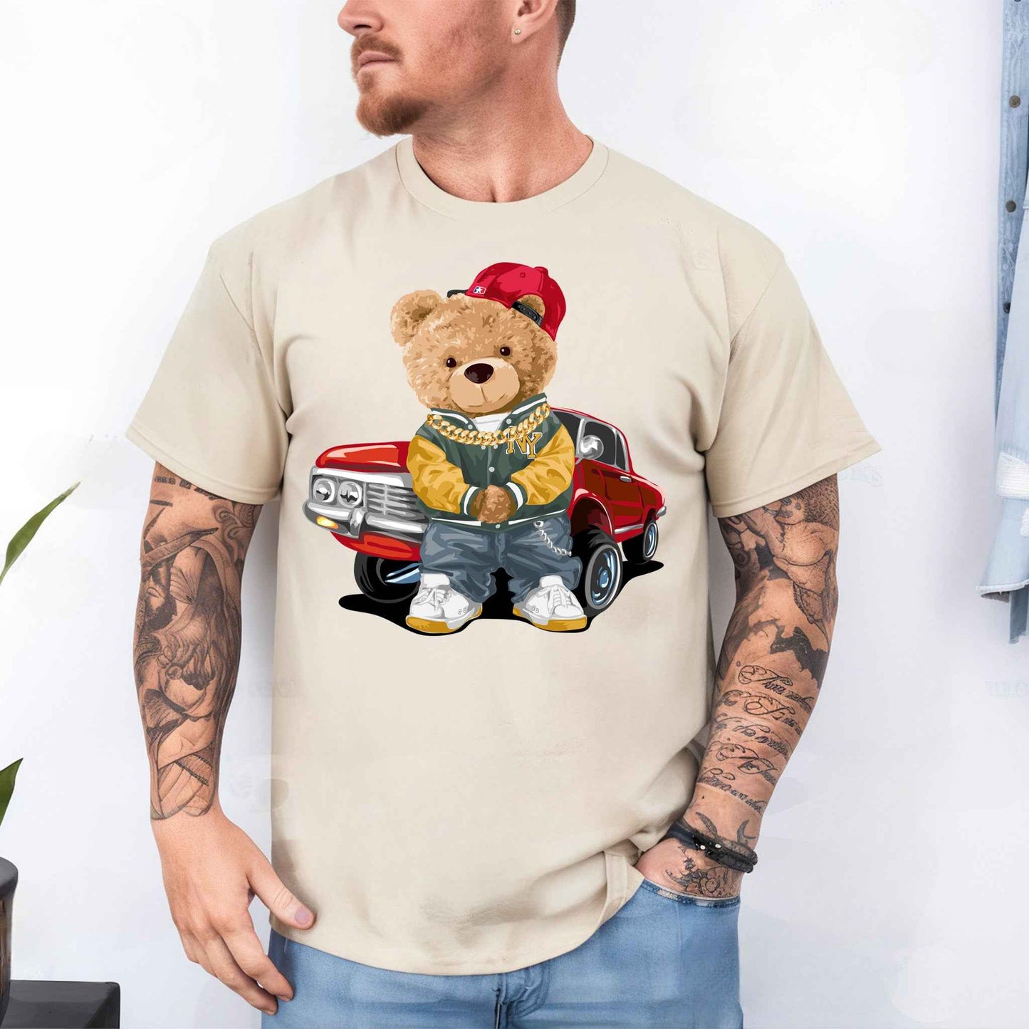 Tricou barbat din bumbac 100% cu Ursuleti KING OF NY