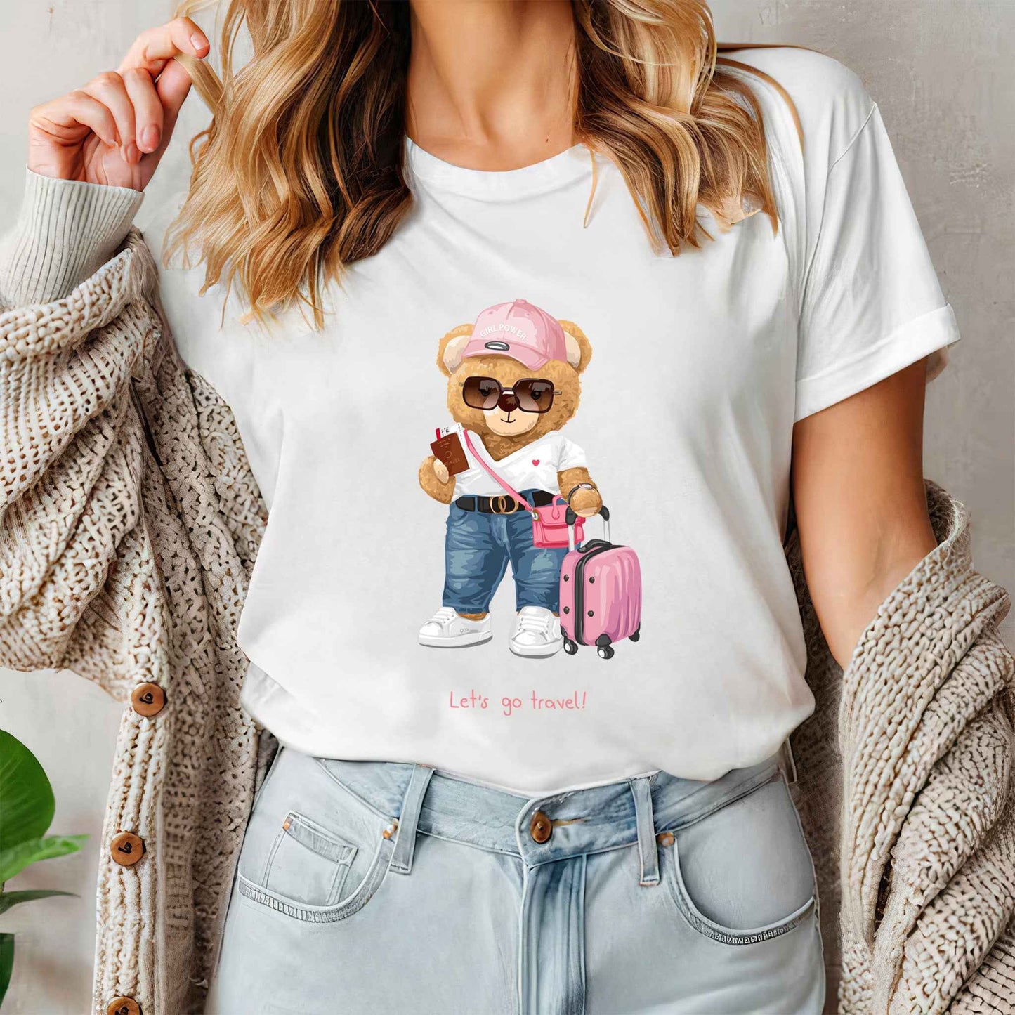 Tricou dama din bumbac 100% Cu Ursuleti GO TRAVEL