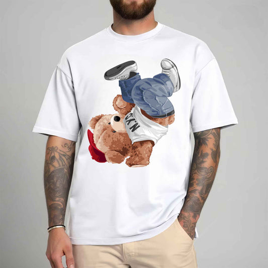 Tricou barbat din bumbac 100% cu Ursuleti BREAKDANCE