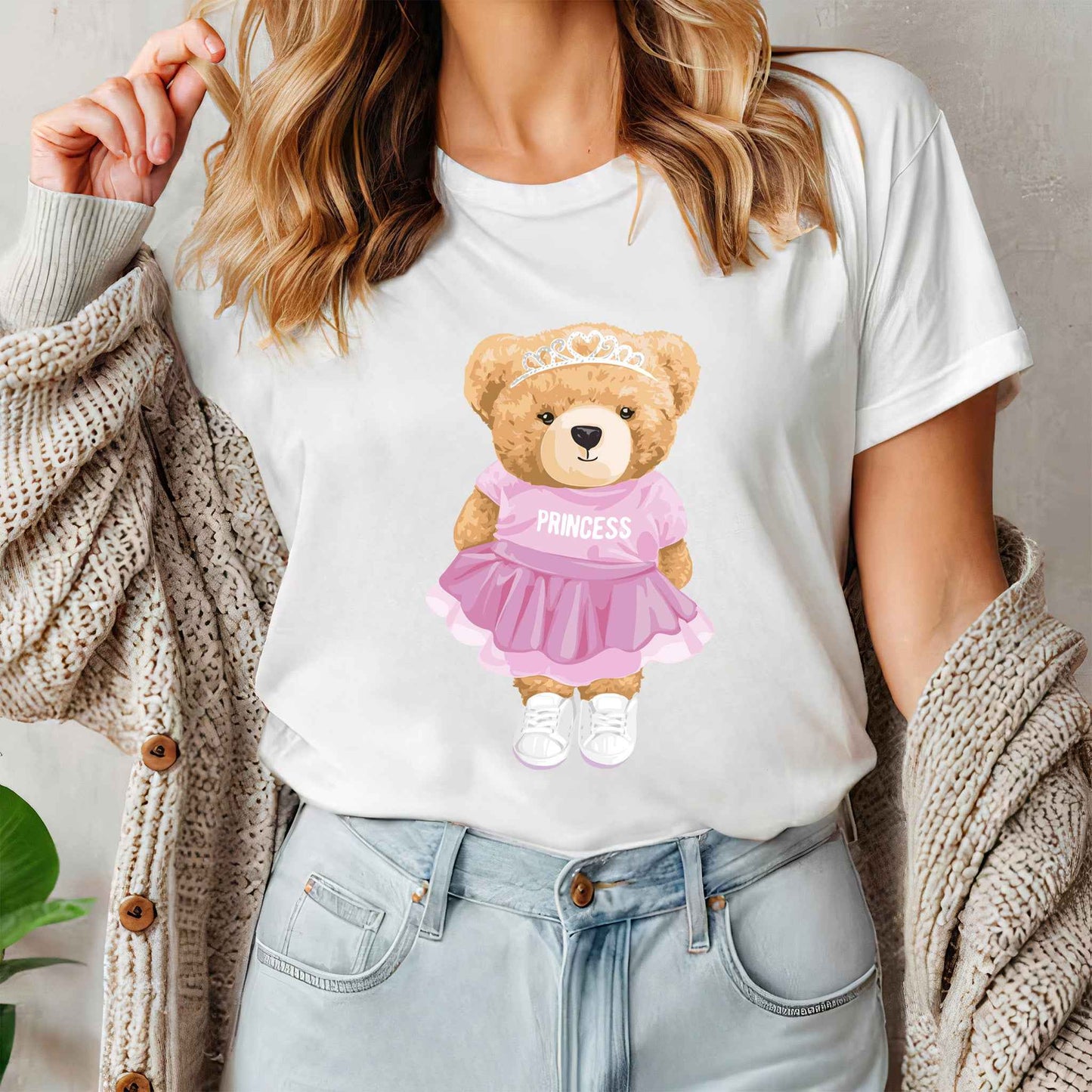 Tricou dama din bumbac 100% Cu Ursuleti PRINCESS