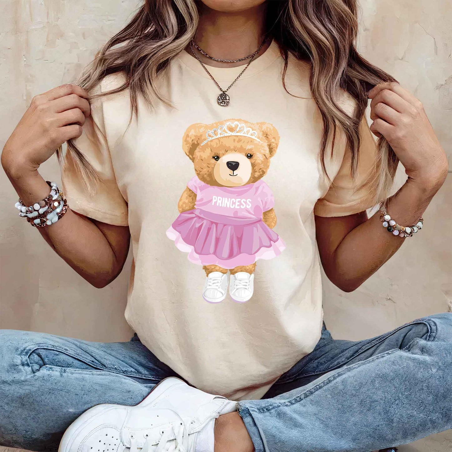 Tricou dama din bumbac 100% Cu Ursuleti PRINCESS