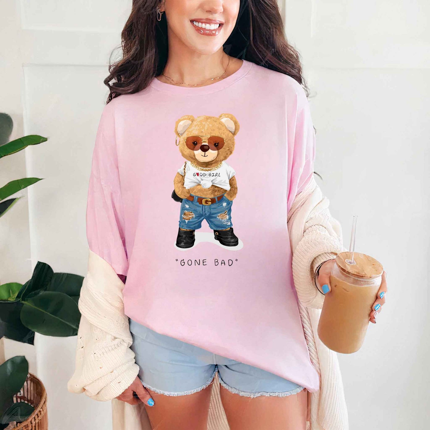 Tricou dama din bumbac 100% Cu Ursuleti GONE BAD