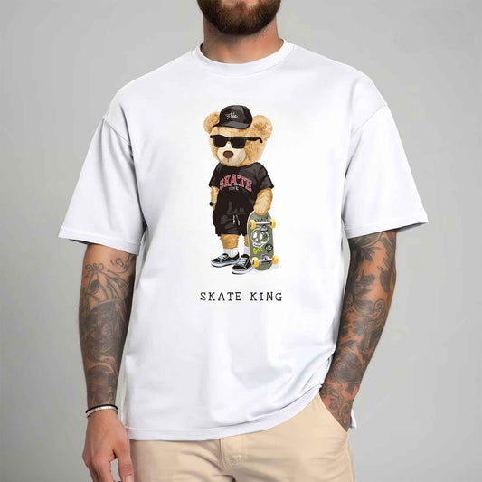 Tricou barbat din bumbac 100% cu Ursuleti SKATE KING