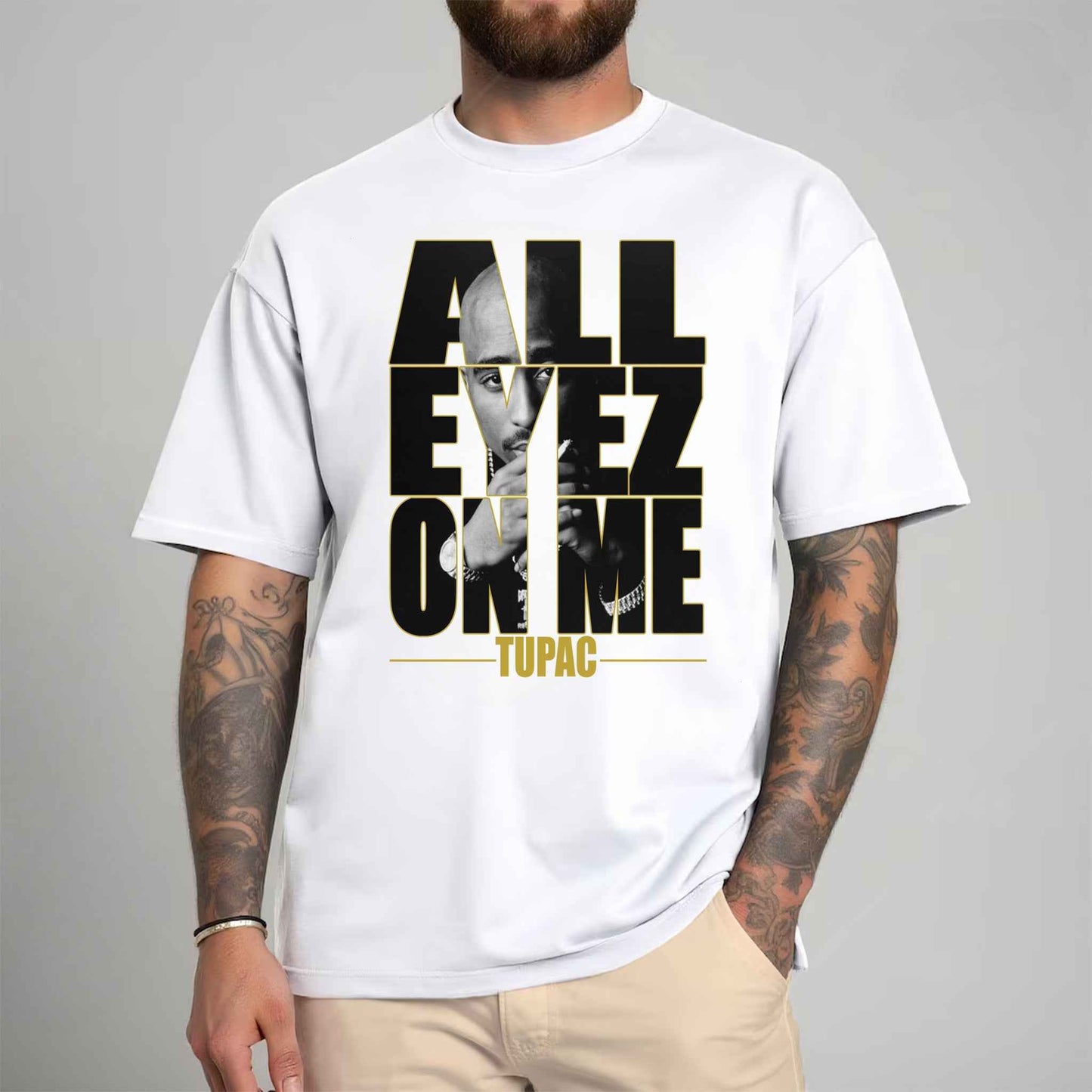 Tricou barbat din bumbac 100% Minimalist TUPAC