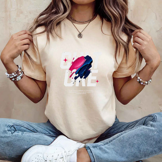 Tricou dama din bumbac 100% Vibrant CULTURE