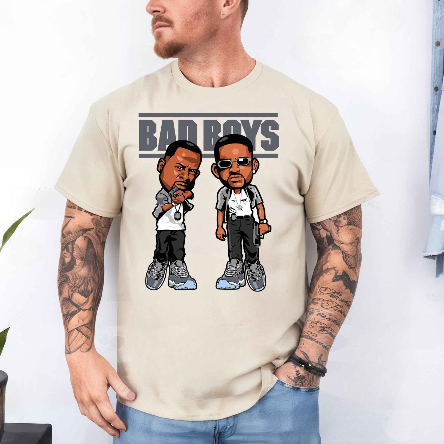 Tricou barbat din bumbac 100% Vibrant BAD BOYS