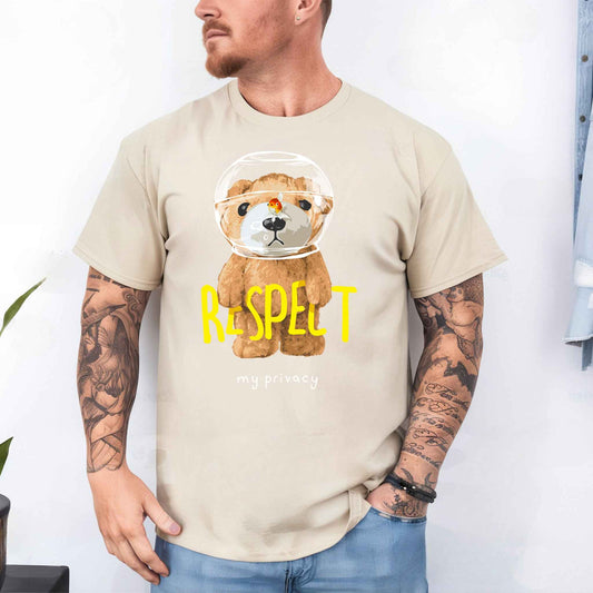 Tricou barbat din bumbac 100% cu Ursuleti RESPECT