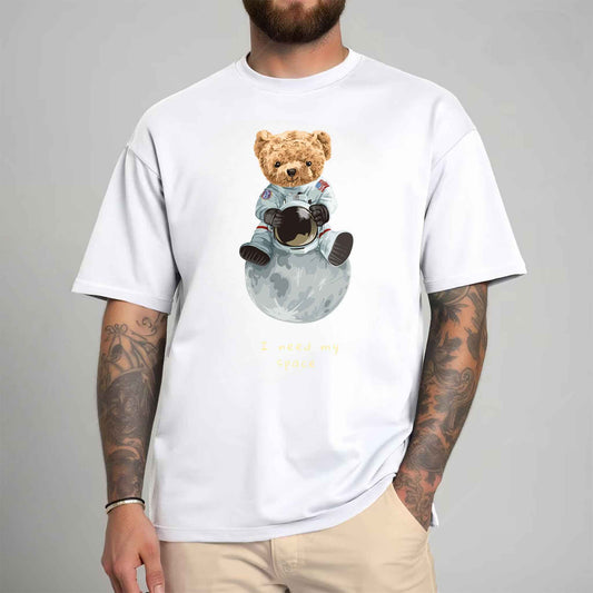 Tricou barbat din bumbac 100% cu Ursuleti I NEED MY SPACE