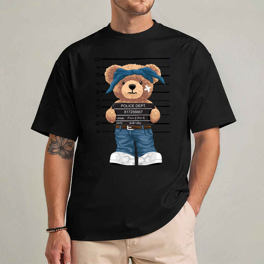 Tricou barbat din bumbac 100% cu Ursuleti CRIMINAL