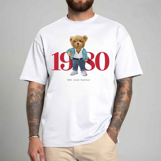 Tricou barbat din bumbac 100% cu Ursuleti 1980