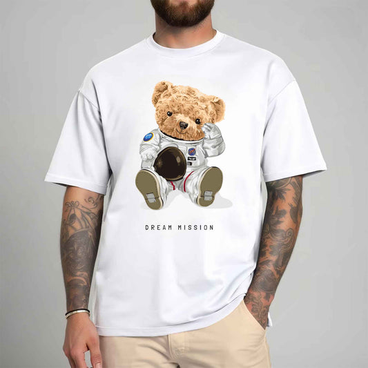 Tricou barbat din bumbac 100% cu Ursuleti DREAM MISSION