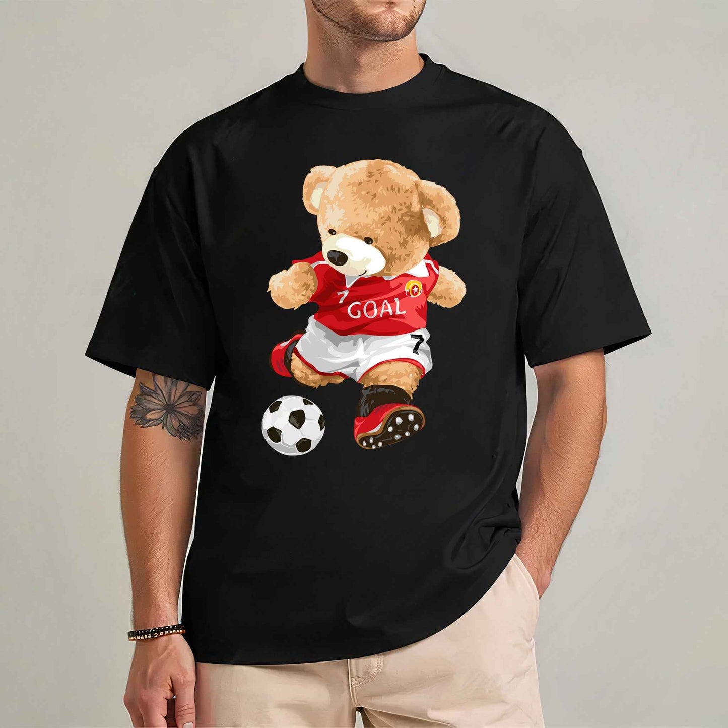 Tricou barbat din bumbac 100% cu Ursuleti GOAL
