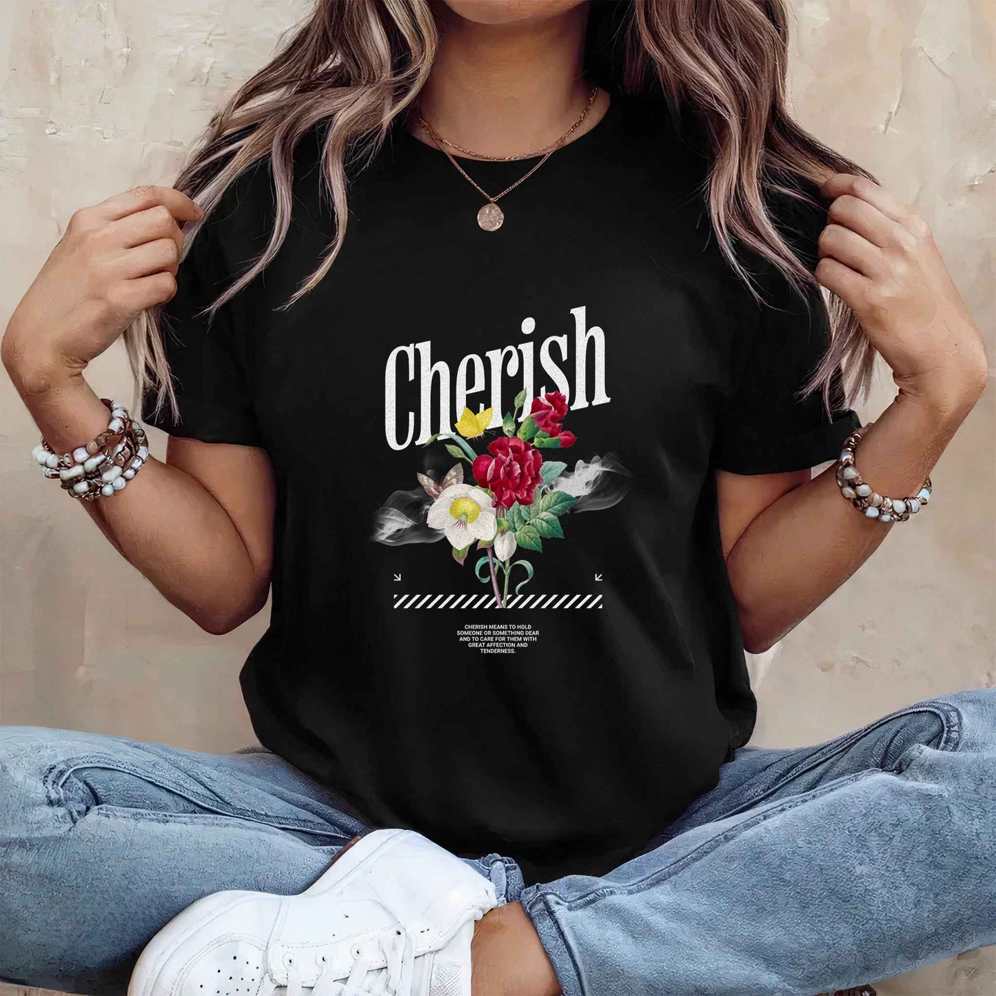 Tricou dama din bumbac 100% Minimalist CHERRY