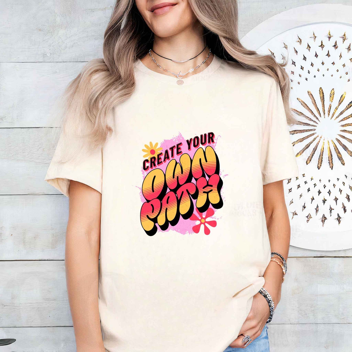 Tricou dama din bumbac 100% Vibrant OWN PATH