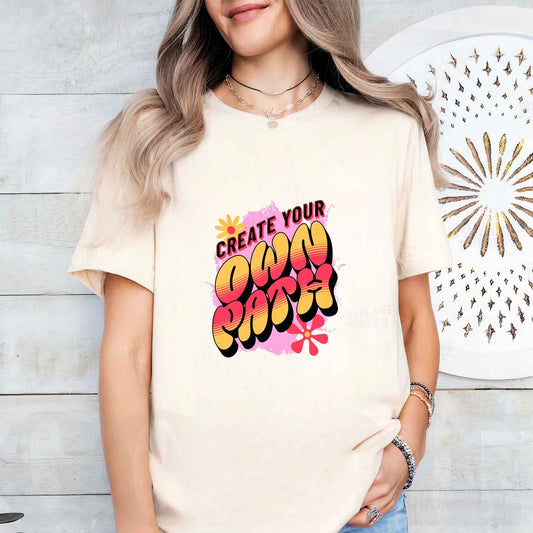 Tricou dama din bumbac 100% Vibrant OWN PATH