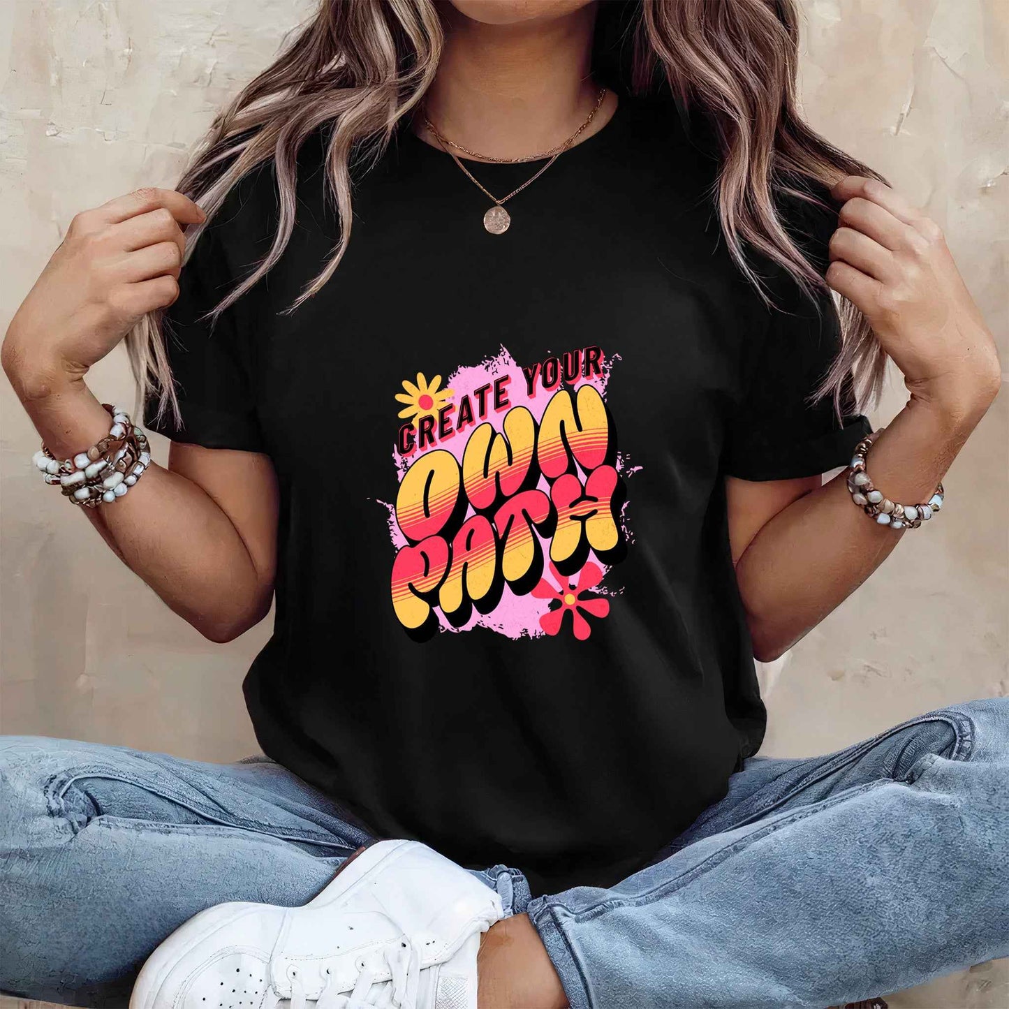 Tricou dama din bumbac 100% Vibrant OWN PATH
