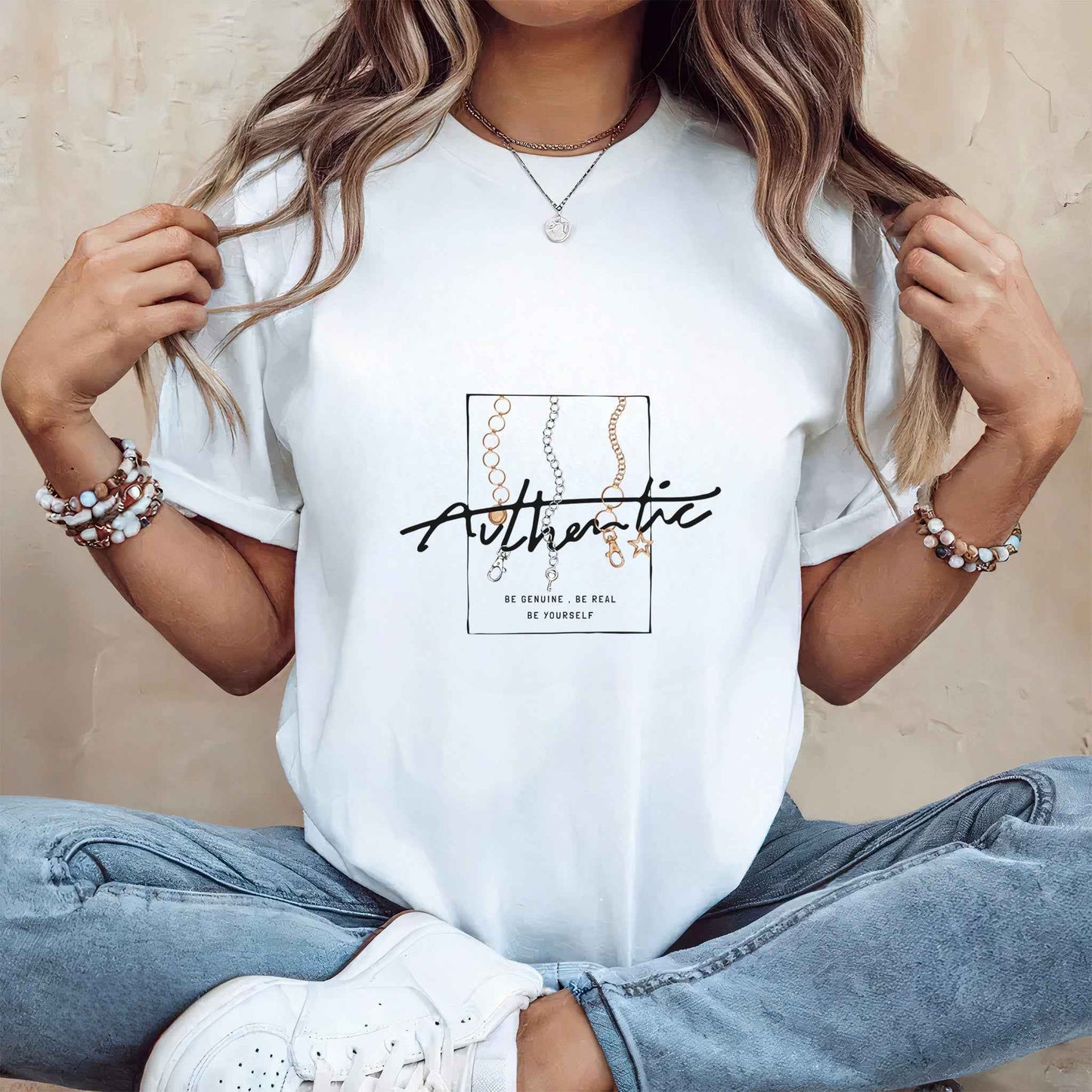 Tricou dama din bumbac 100% Minimalist AUTHENTIC
