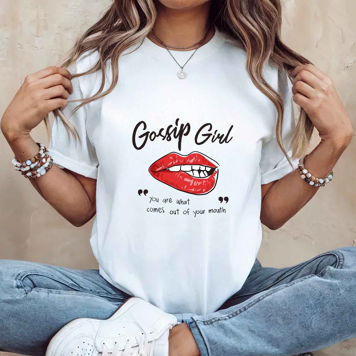 Tricou dama din bumbac 100% Minimalist GOSSIP GIRL