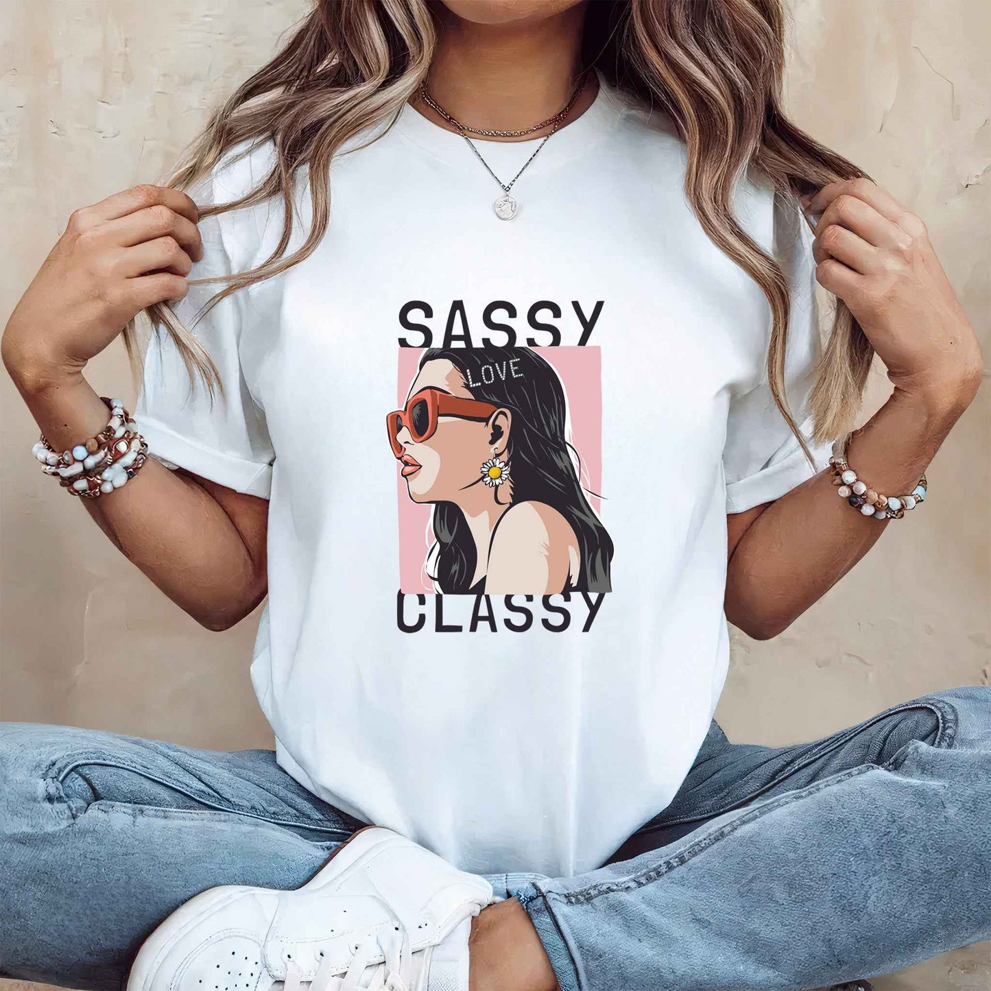 Tricou dama din bumbac 100% Minimalist SASSY&CLASSY