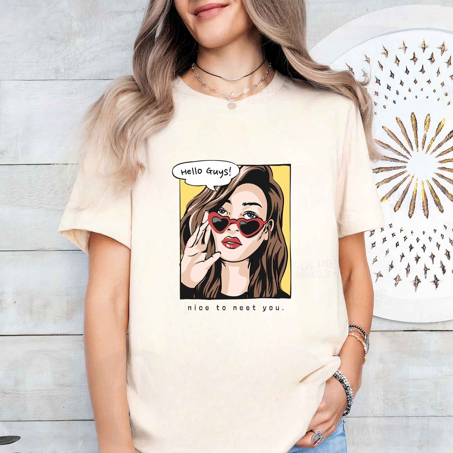 Tricou dama din bumbac 100% Minimalist HELLO GUYS