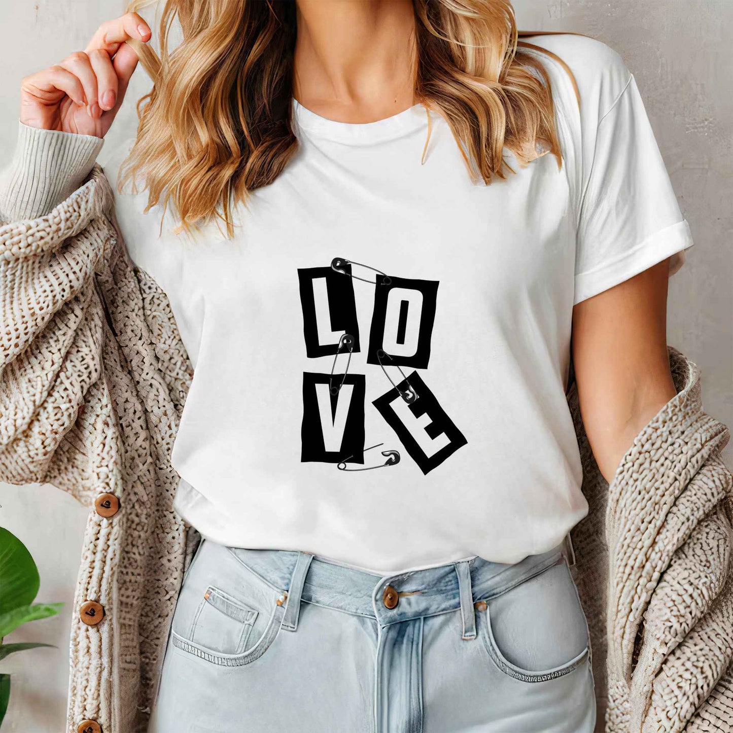 Tricou dama din bumbac 100% Minimalist LOVE