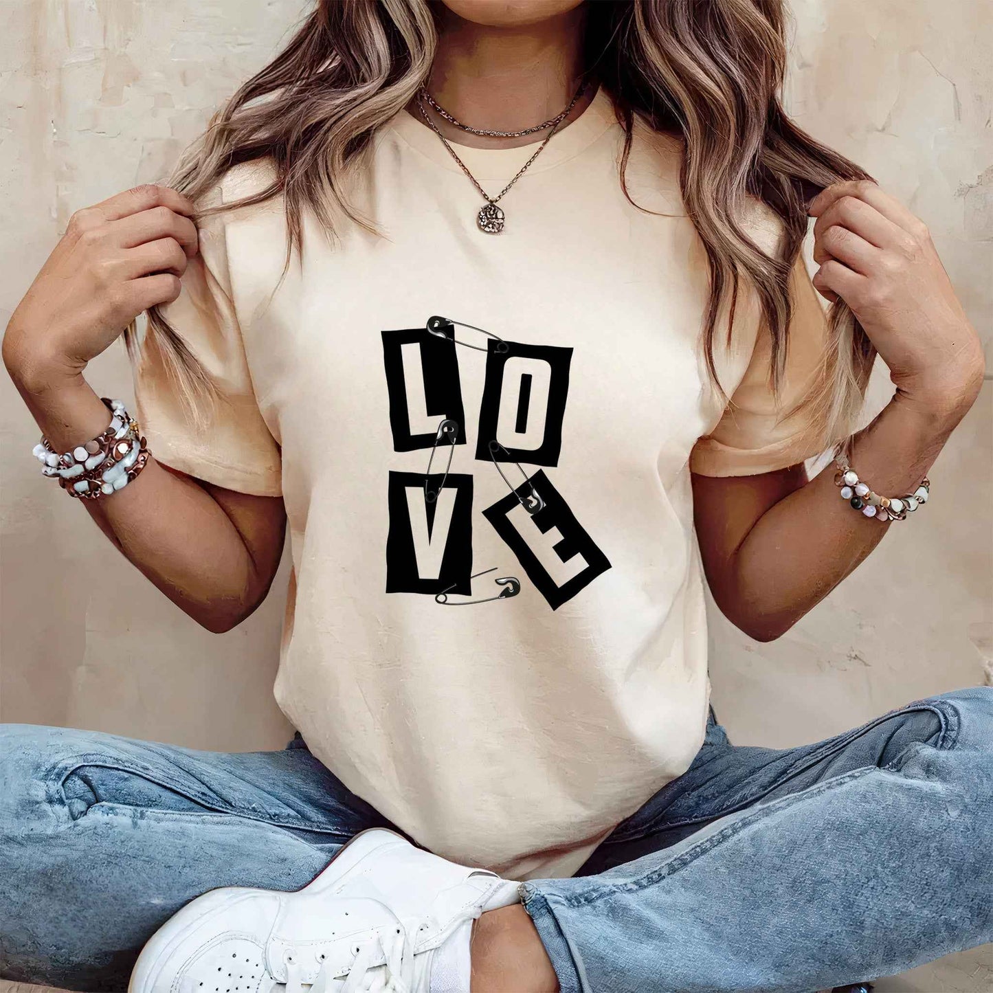 Tricou dama din bumbac 100% Minimalist LOVE