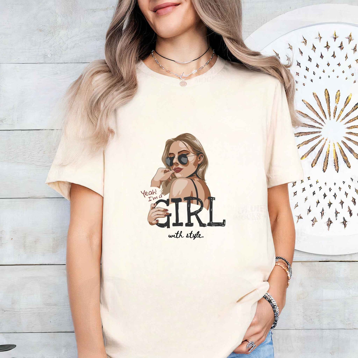 Tricou dama din bumbac 100% Minimalist GIRL WITH STYLE