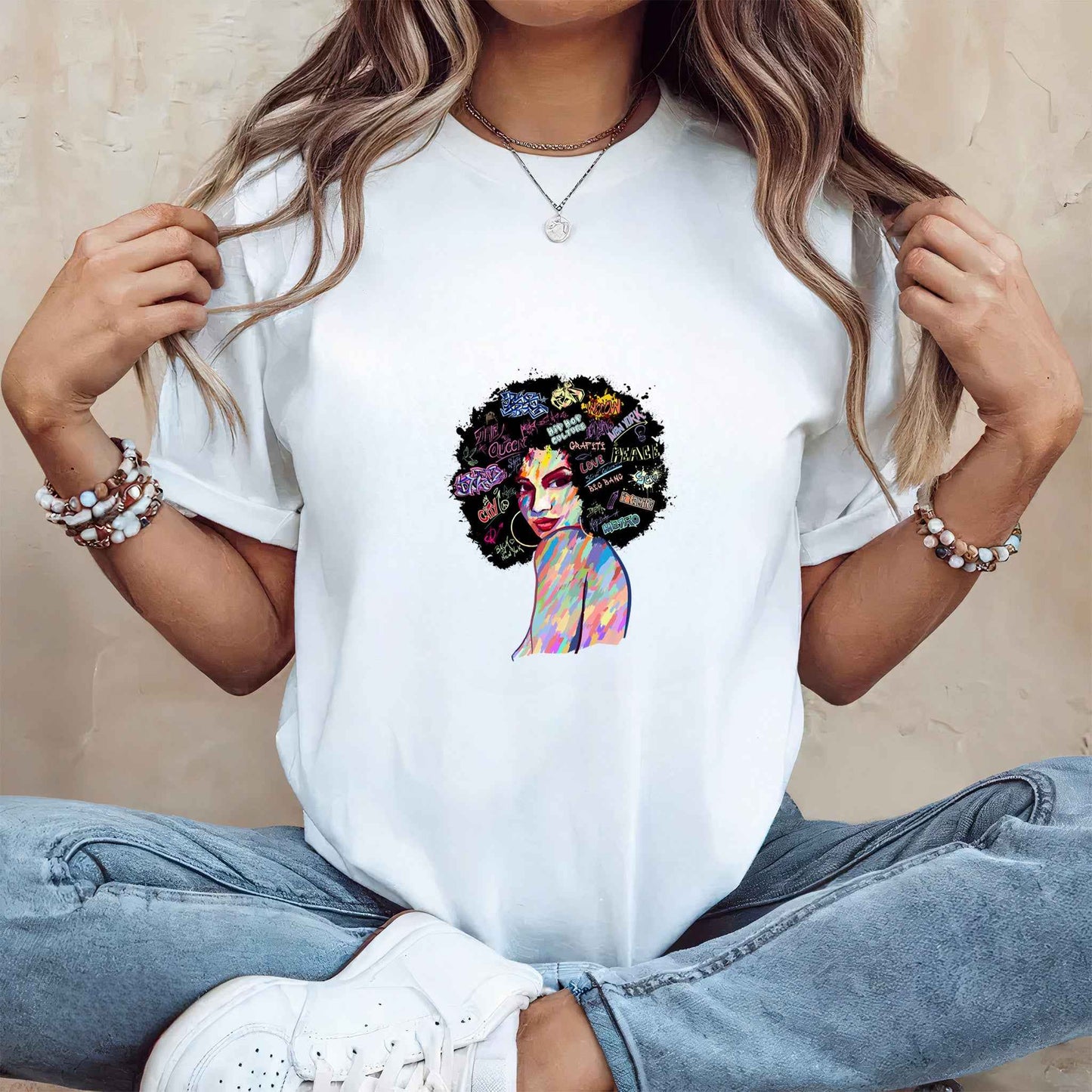 Tricou dama din bumbac 100% Minimalist GRAFFITI GIRL